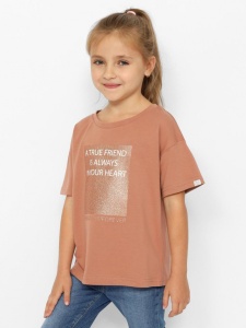 Футболка для девочки CWJG 63712-33-390 Коричневый