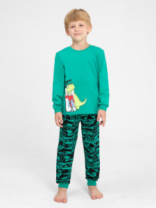 Пижама для мальчика Cherubino CWKB 50139-37 Зеленый