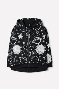 Куртка для мальчика КБ 301542 черный, космос к56
