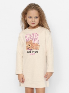 Платье для девочки CWKG 63732-13-389 Бежевый меланж