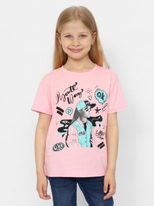Футболка для девочки CSJG 63583-27-378 Розовый