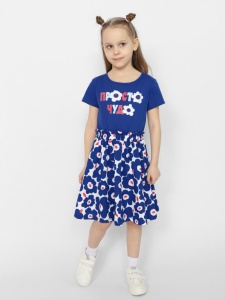 Платье для девочки CSKG 63582-41-373 Темно-синий