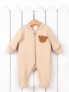Комбинезон на стопе Baby Boom К381/4-Ф Мишка молочно-бежевый
