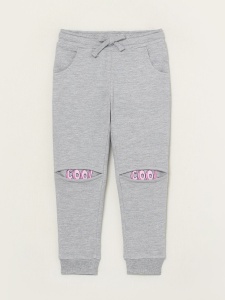 Брюки для девочки CSKG 70165-11-304 Светло-серый меланж