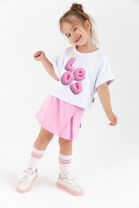 Комплект для девочки Baby Boom КД555/1-К Белый + рзовый