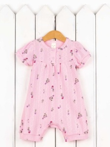 Комбинезон для девочки Baby Boom К398/2-Р Цветочки на розовом