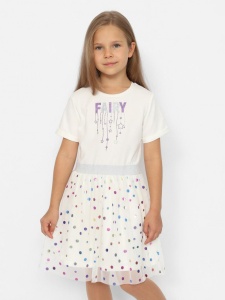 Платье для девочки CWKG 63635-21 Экрю