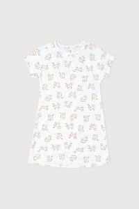 Сорочка для девочки Crockid К 1145 леопарды малыши на сахаре