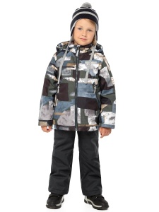 Комплект утеплённый для мальчика NIKASTYLE 7м1325 Хаки черный