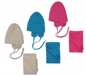 Комплект для девочки Crockid шапка + шарф К 218к 