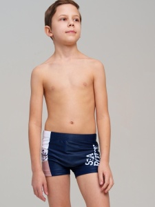 Плавки шорты для мальчика PL 12511351 Тёмно-синий Белый Бежевый
