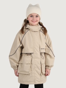 Парка утеплённая для девочки NIKASTYLE 5м3425 Латте Парка утеплённая для девочки NIKASTYLE 5м3425 Латте