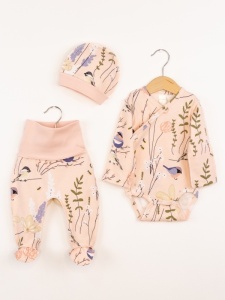 Комплект для девочки Baby Boom КН174/10013-И(Н) Птички на розовом