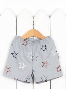 Шорты для мальчика Baby Boom П138/1-К Звёзды на светло-сером