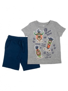 Комплект для мальчика CSKB 90101-11-318 Светло-серый меланж