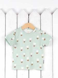 Футболка для девочки Baby Boom BB Ф88/1-И Тюльпан на нефрите я710