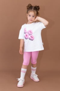 Комплект для девочки Baby Boom КД552/1-К Белый + розовый