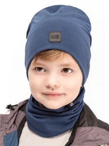 Комплект деми шапка снуд для мальчика NIKASTYLE 12л12725 Неви