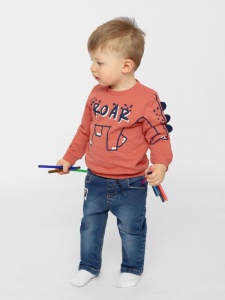 Джемпер для мальчика CSNB 63474-32-354 Коричнево-бордовый