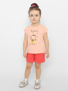 Футболка для девочки CSBG 63572-47-376 Персиковый