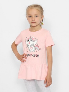 Футболка для девочки CWKG 63402-27 Розовый