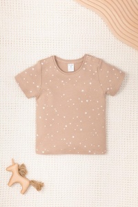 Футболка для мальчика Crockid К 301154 свет звезд на темно-бежевом